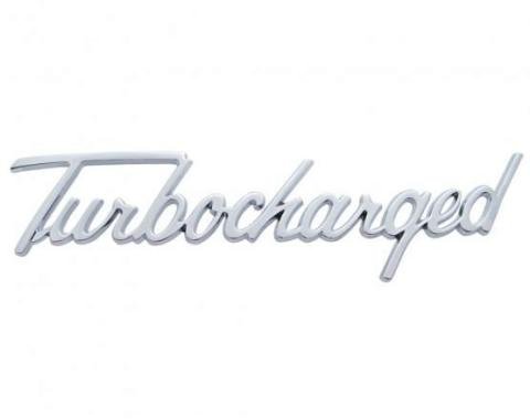 United Pacific Chrome Die-Cast "Turbocharged" Emblem S1013