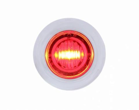 United Pacific 3 LED Dual Function Mini Auxiliary/Utility Light w/ Bezel - Red LED/Clear Lens 36603