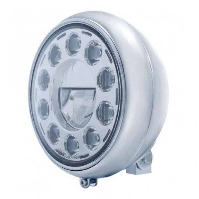 United Pacific 7" Motorcycle Headlight w/ 11 LED High Power Bulb 32160