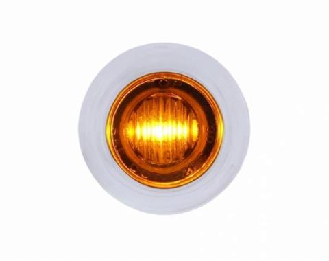 United Pacific 3 LED Dual Function Mini Auxiliary/Utility Light w/ Bezel - Amber LED/Amber Lens 36600
