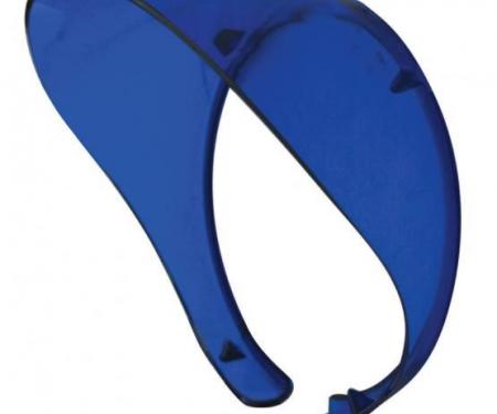 United Pacific Translucent Plastic Mirror Visor With Mounting Hardware, Blue C5001-2B