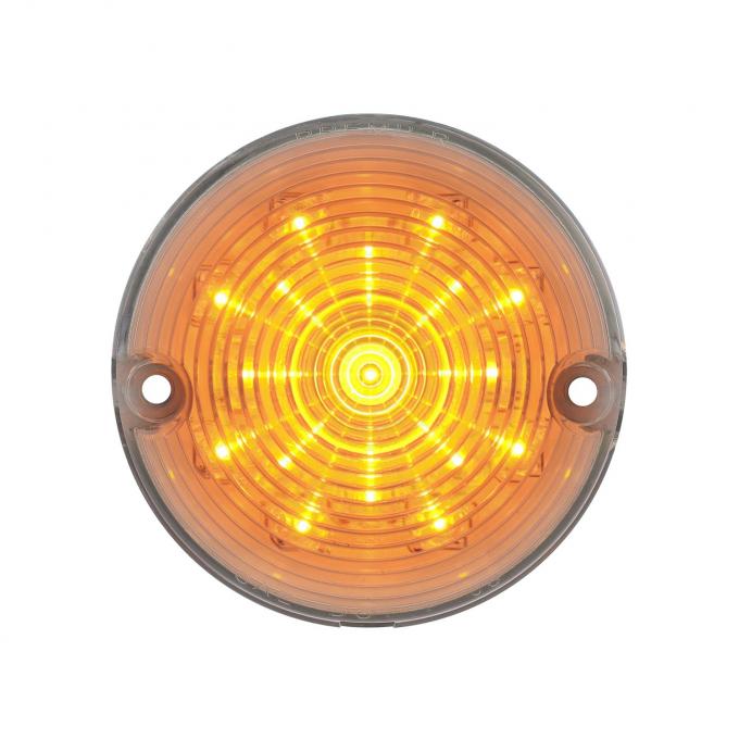 United Pacific 17 LED Parking And Signal Light, Clear Lens And Amber LED For 1957 Chevy Car CPL5702C