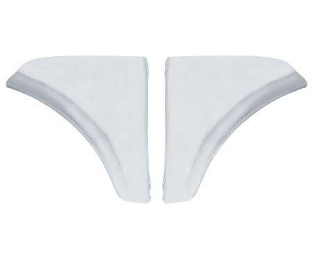 United Pacific Stainless Steel Fender Skirt Scuff Pads For 1965-66 Chevy Passenger Car (Pair) C1005