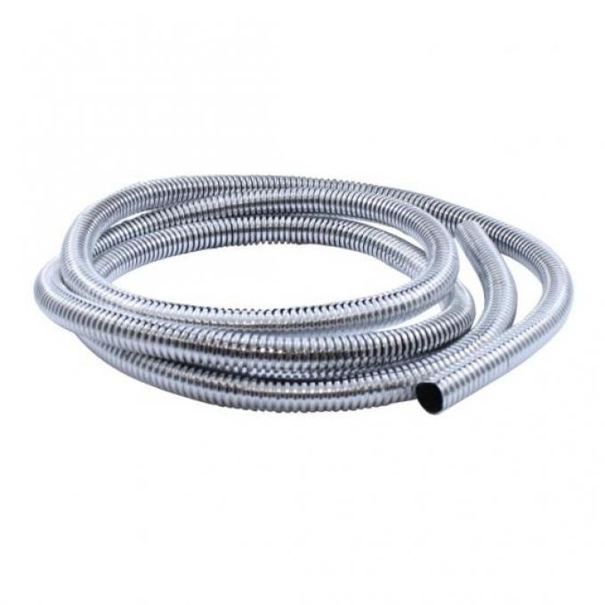 United Pacific 72" Chrome Wire Loom - 3/8" Diameter 34801