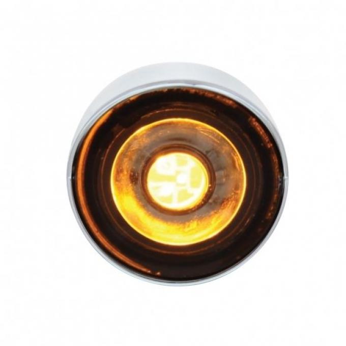 United Pacific 3 LED 1" Dual Function Auxiliary/Utility Light w/ Visor - Amber LED/Clear Lens 36901