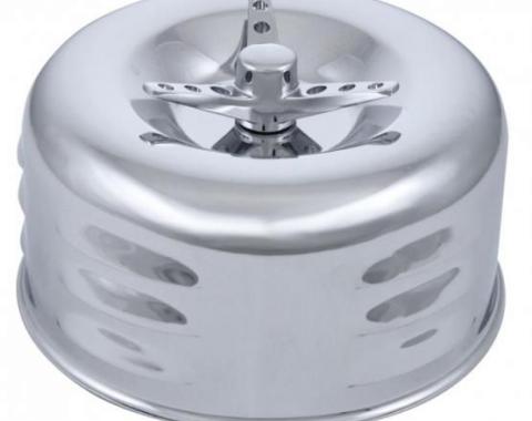 United Pacific 2-5/8" Dual Barrel Louvered Air Cleaner w/3-Wing Screw A6281