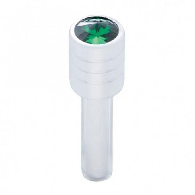 United Pacific Chrome Door Lock Knob w/ 7/16" Green Diamond (2pc/set) 40202