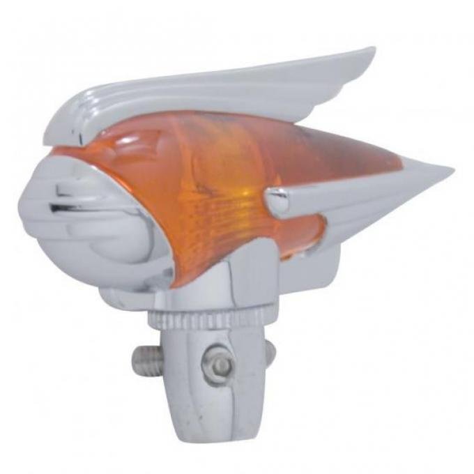 United Pacific Chrome Antenna Topper, Amber C5017A