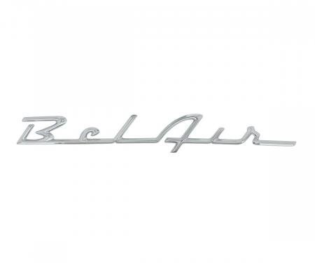 United Pacific Chrome "Bel-Air" Script Emblem For 1955-56 Chevy Bel-Air C555601