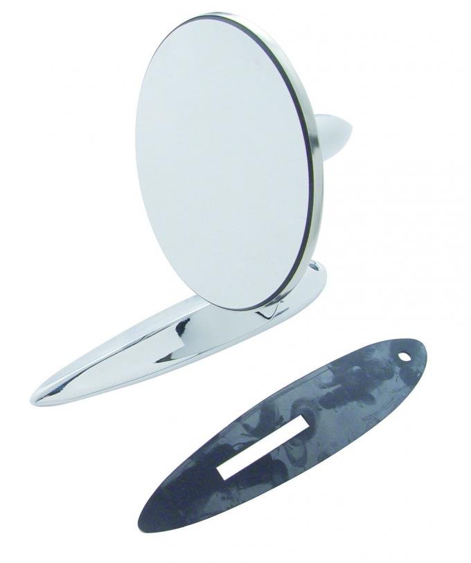 United Pacific Convex Exterior Mirror w/Gasket & Hardware For 1955-57 Chevy Passenger Car C555728-CVX