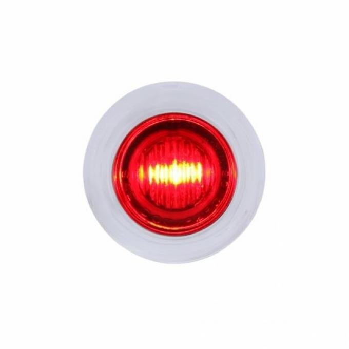 United Pacific 3 LED Dual Function Mini Auxiliary/Utility Light w/ Bezel - Red LED/Red Lens 36601