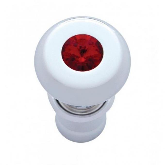 United Pacific Chrome Deluxe Cigarette Lighter With Red Diamond 28484