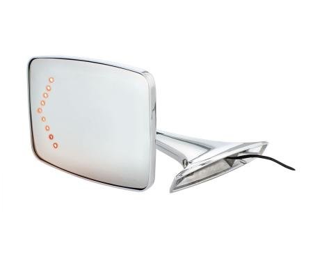 United Pacific Exterior Mirror w/LED Turn Signal For 1973-87 Chevy & GMC Truck - L/H C738710-LED
