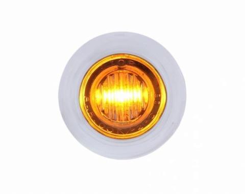 United Pacific 3 LED Dual Function Mini Auxiliary/Utility Light w/ Bezel - Amber LED/Clear Lens 36602