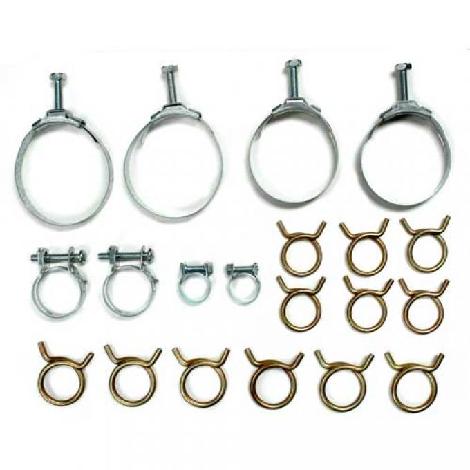 Corvette Radiator/Heater Hose Clamp Kit, 250/300, 1963-1967
