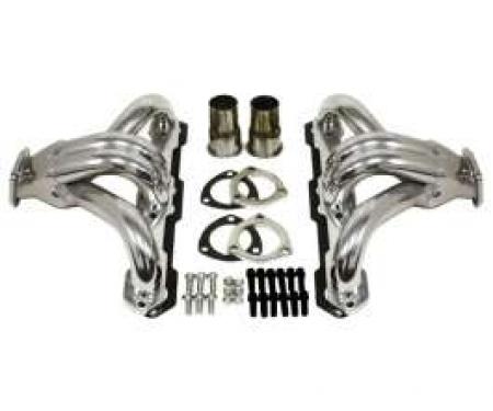 Chevy Full Size Ceramic Coated Shorty Headers, Small Block, 1958-1972