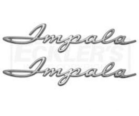 Full Size Chevy Rear Quarter Panel Scripts, Impala, 1962