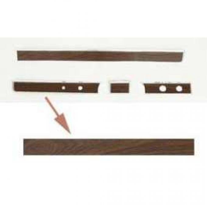 Full Size Chevy Dash Trim Set, With Wood & Without Air Conditioning, Impala, 1965-1966