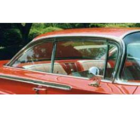 Full Size Chevy Quarter Glass, Clear, Non-Date Coded, 2-Door Sedan, 1963-1964