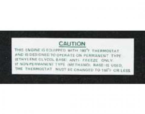 Full Size Chevy Cooling System Caution Decal, 1967-1969