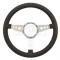 Full Size Chevy Steering Wheel, Volante S9, Black Leather, 1958-1984