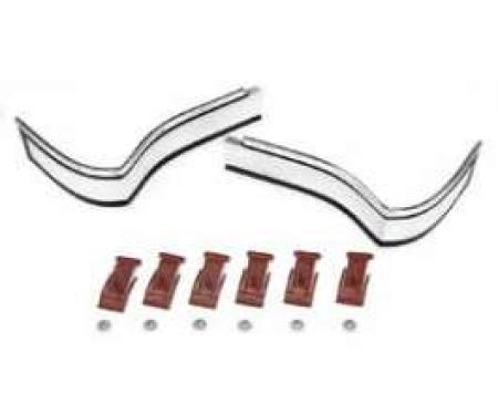 Full Size Chevy Quarter Panel Extension Moldings, Rear, Impala, 1965