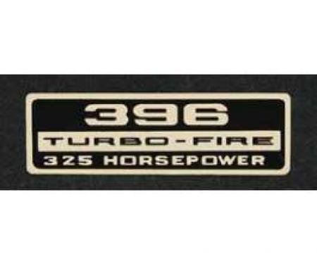 Full Size Chevy Valve Cover Decal, 396ci/325hp Turbo-Fire, 1958-1972