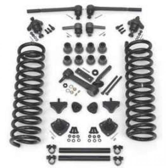 Full Size Chevy Front End Suspension Rebuild Kit, With Heavy-Duty Coil Springs & Polyurethane Bushings, 1961-1964