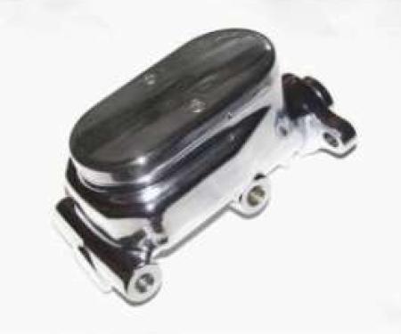 Full Size Chevy Dual Master Cylinder, Chrome, Power Brake, 1958-1972