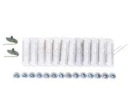 Full Size Chevy Fender Molding Clips, 2-Door, Impala, 1959