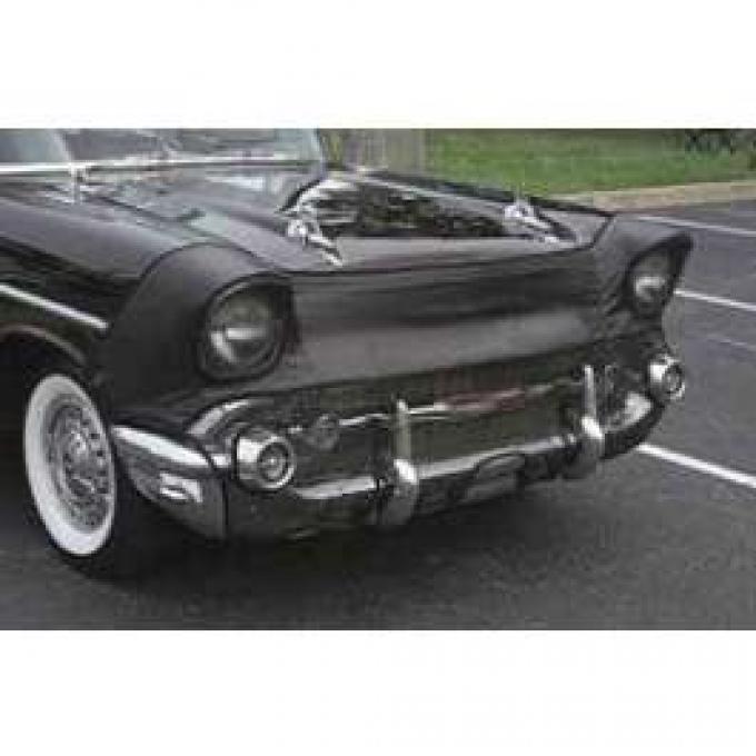 Full Size Chevy Auto Bra, With Grille Guard Bumpers, Black, 1963