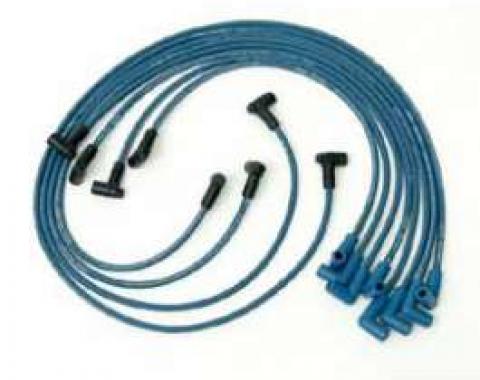 Full Size Chevy HEI Blue Spark Plug Wires, Moroso, 1958-1972