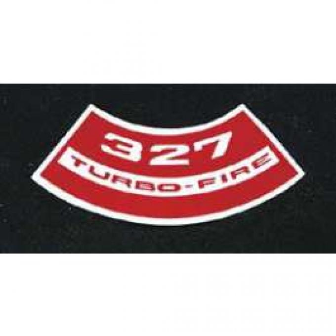 Full Size Chevy Air Cleaner Decal, 327ci Turbo-Fire, 1965-1972