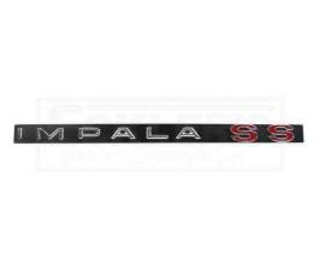 Full Size Chevy Front Grille Emblem, Impala SS, 1965
