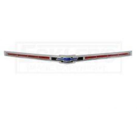 Full Size Chevy Hood Emblem, With Bowtie Logo, Impala, 1965
