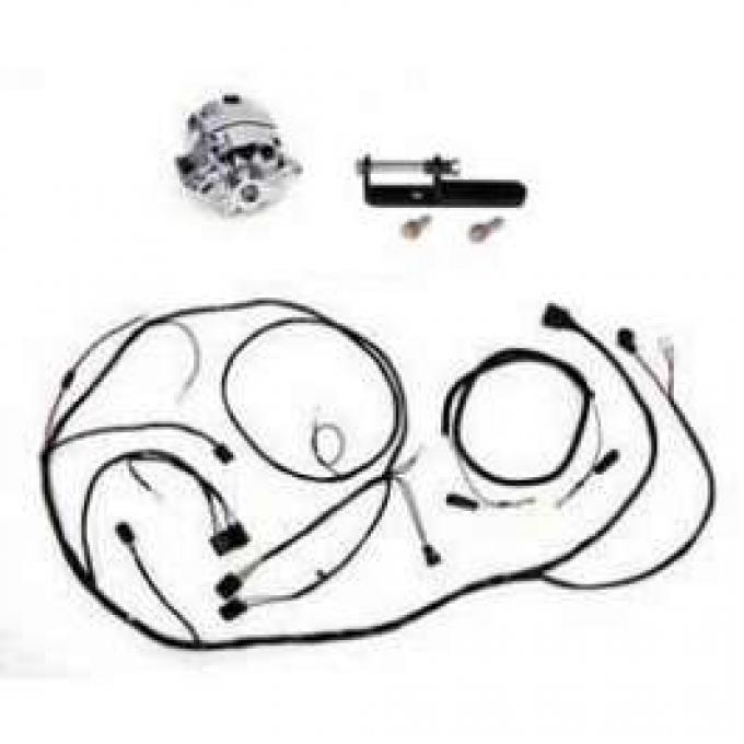 Full Size Chevy Alternator Conversion Kit, Chrome, 1960