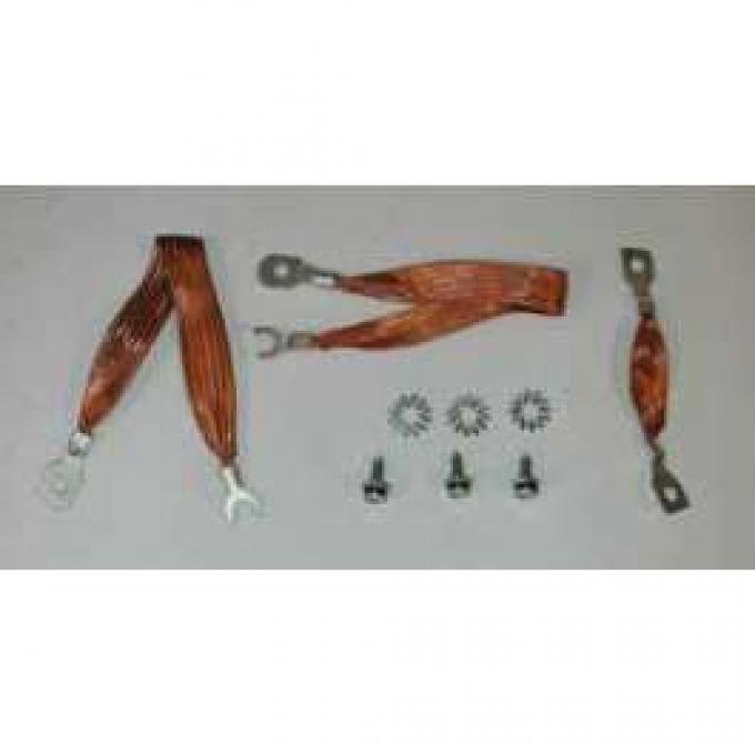 Full Size Chevy Ground Wire Strap Kit, V8 & 6-Cylinder, 1961-1964