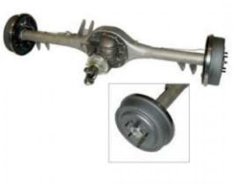 Full Size Chevy Rear End, 9, Complete, With 11 Drum Brakes, Stainless Steel Brake Lines & Powder Coating, 1959-1964