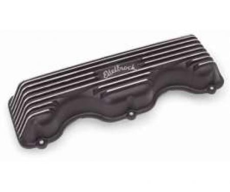 Full Size Chevy Valve Covers, 348ci & 409ci, With Black Finish, Edelbrock, 1958-1965