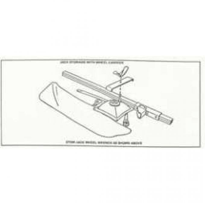 Full Size Chevy Jack Instructions, For Cars With Continental Kit, 1958-1960