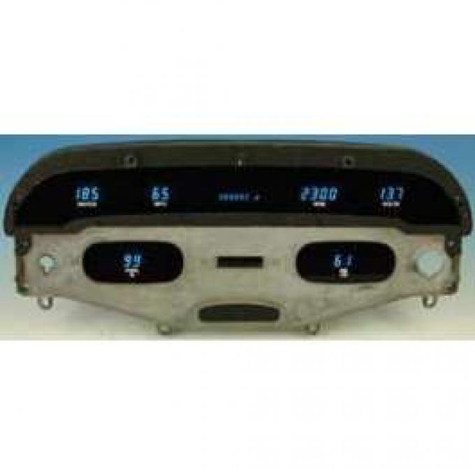 Full Size Chevy Dakota Digital Dash Kit, Blue Or Teal Display, 1958