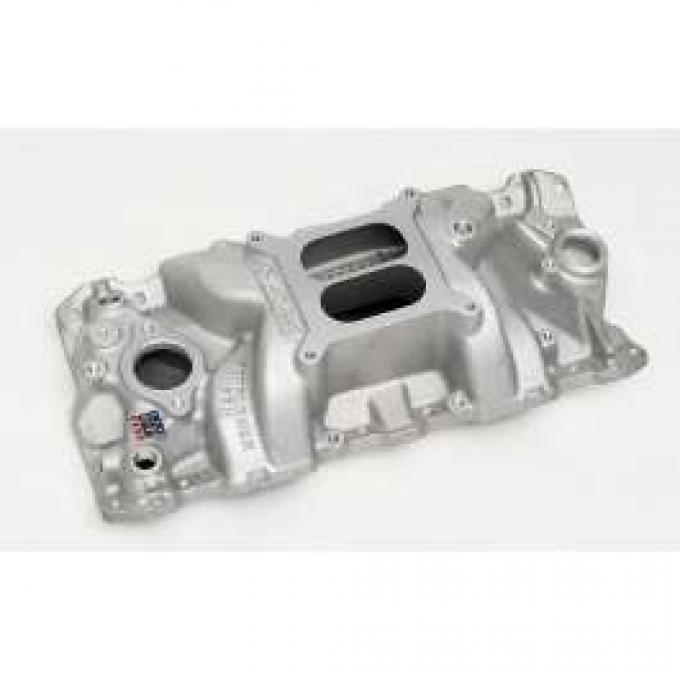 Full Size Chevy Intake Manifold, 4-Barrel Carburetor, Small Block, Edelbrock, 1958-1972