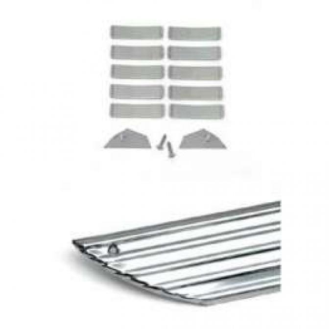 Full Size Chevy Rocker Panel Moldings, With Clips, 1958