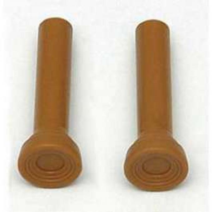 Full Size Chevy Interior Door Lock Knobs, Saddle, 1963-1964