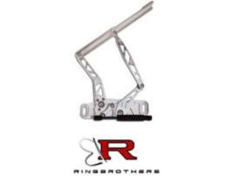 Full Size Chevy Hood Hinges, Billet Aluminum, Air Frame, Natural, With Steel Hood, 1963-1964