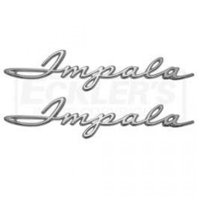 Full Size Chevy Rear Quarter Panel Scripts, Impala, 1962