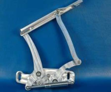 Full Size Chevy Billet Aluminum Hood Hinges, Machined Finish, 1963-1964
