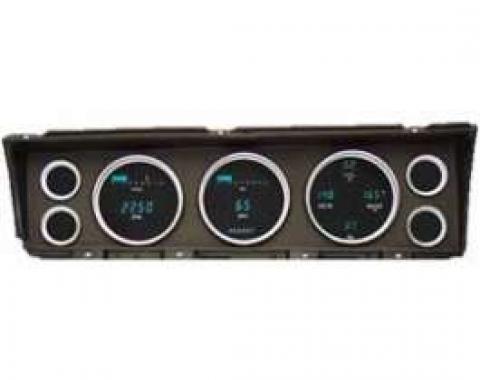 Full Size Chevy Dakota Digital Dash, Blue Or Teal Display, Impala & Caprice, 1967