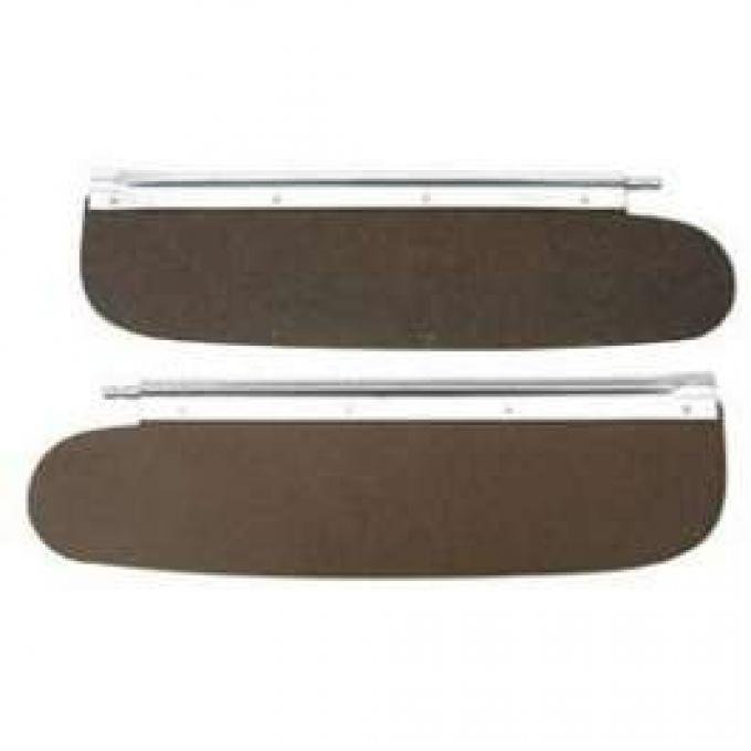 Full Size Chevy Sunvisors, Uncovered, Hardtop & Sedan, 1958