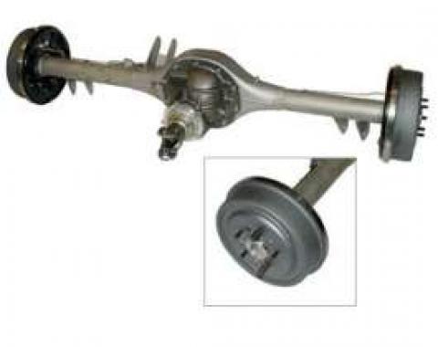 Full Size Chevy Rear End, 9, Complete, With 11 Drum Brakes & Stainless Steel Brake Lines, 1959-1964